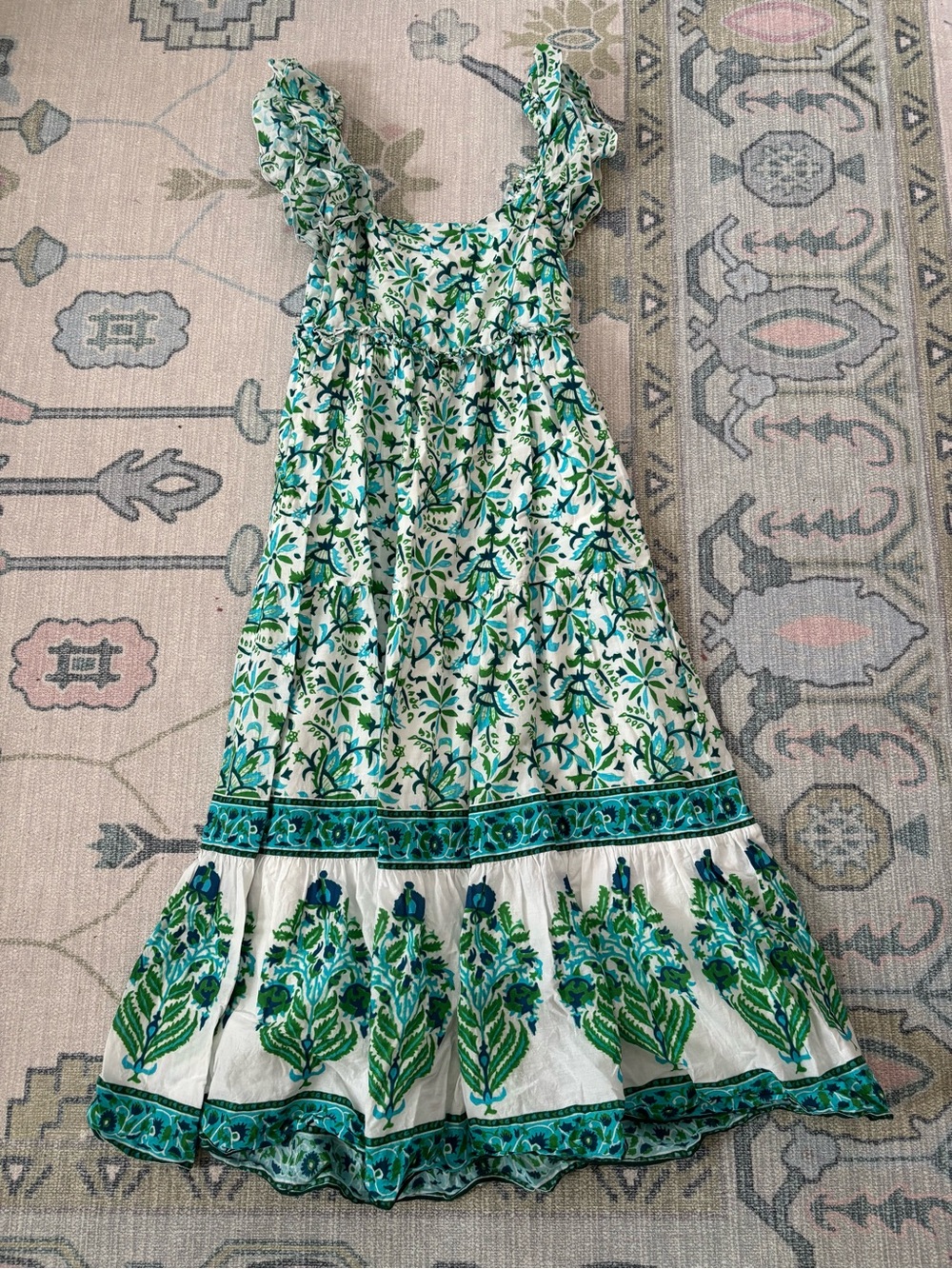 Floral Green & White Midi Sundress from King + Pit
